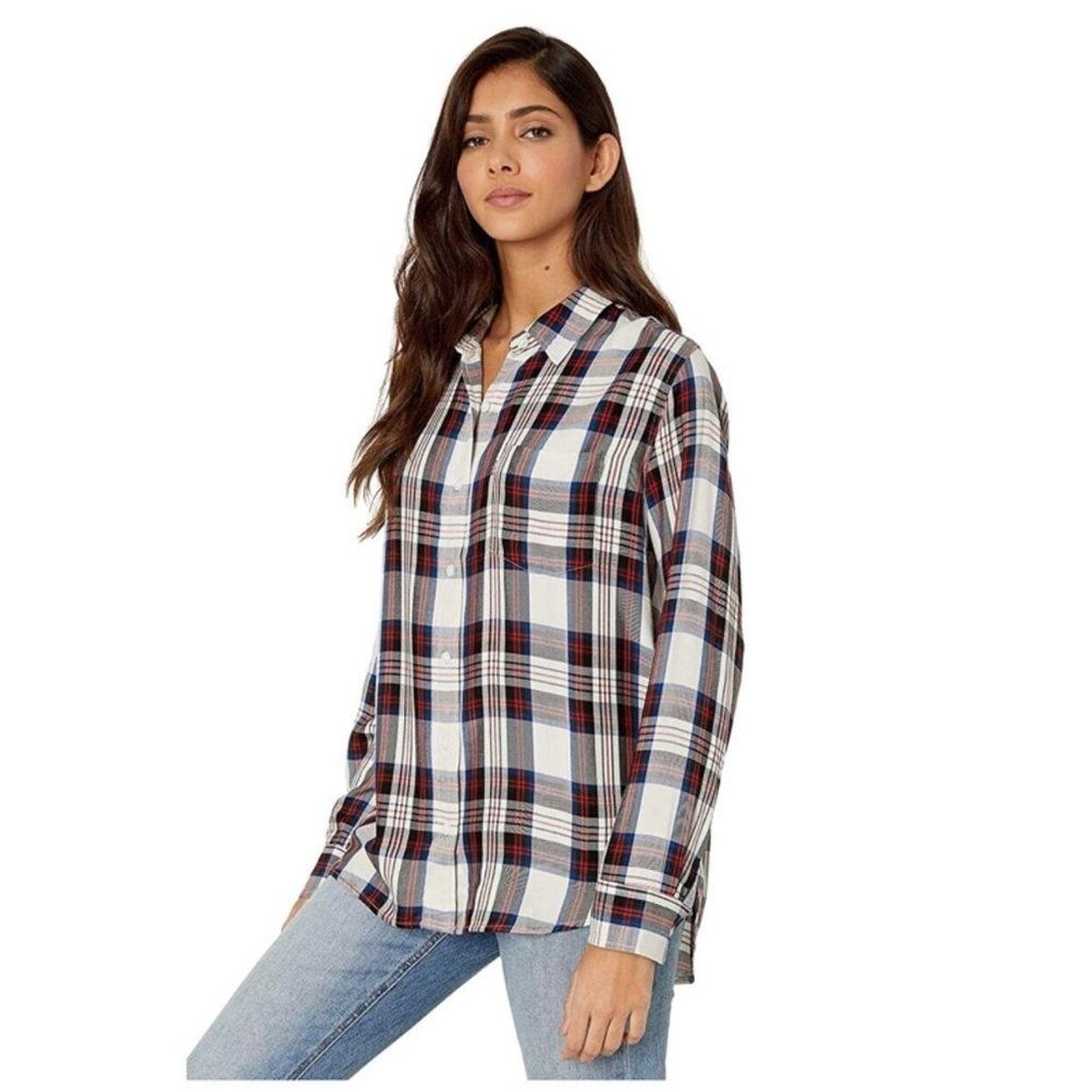NWT Levi's Women's Ultimate Boyfriend Plaid Shirt (Popple Pine Grove)